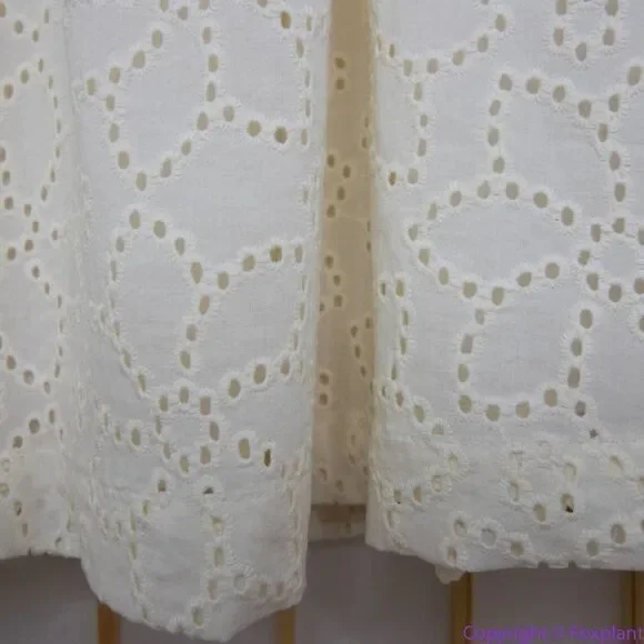 NEW‎ Madewell Off White Eyelet Ruffle-Sleeve Mini Dress, L - Picture 14 of 16